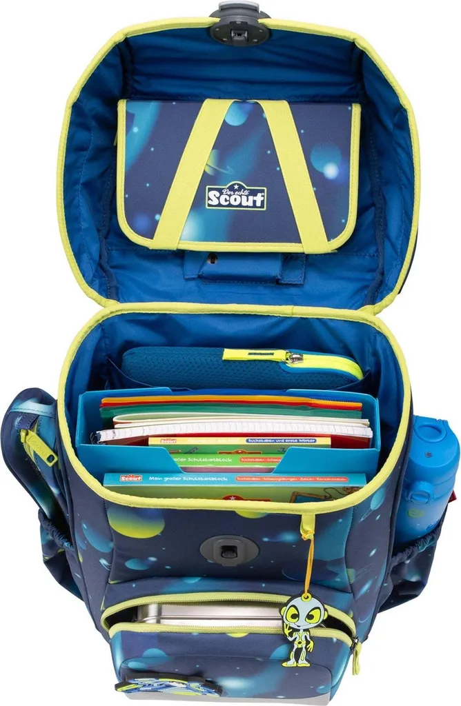 Scout Neo Planets : Sac d'école LED bleu marine - Set complet 4 pièces - 11