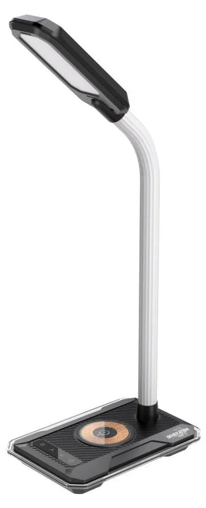 Lampe de bureau LED design avec chargeur induction QI et port USB Gamer