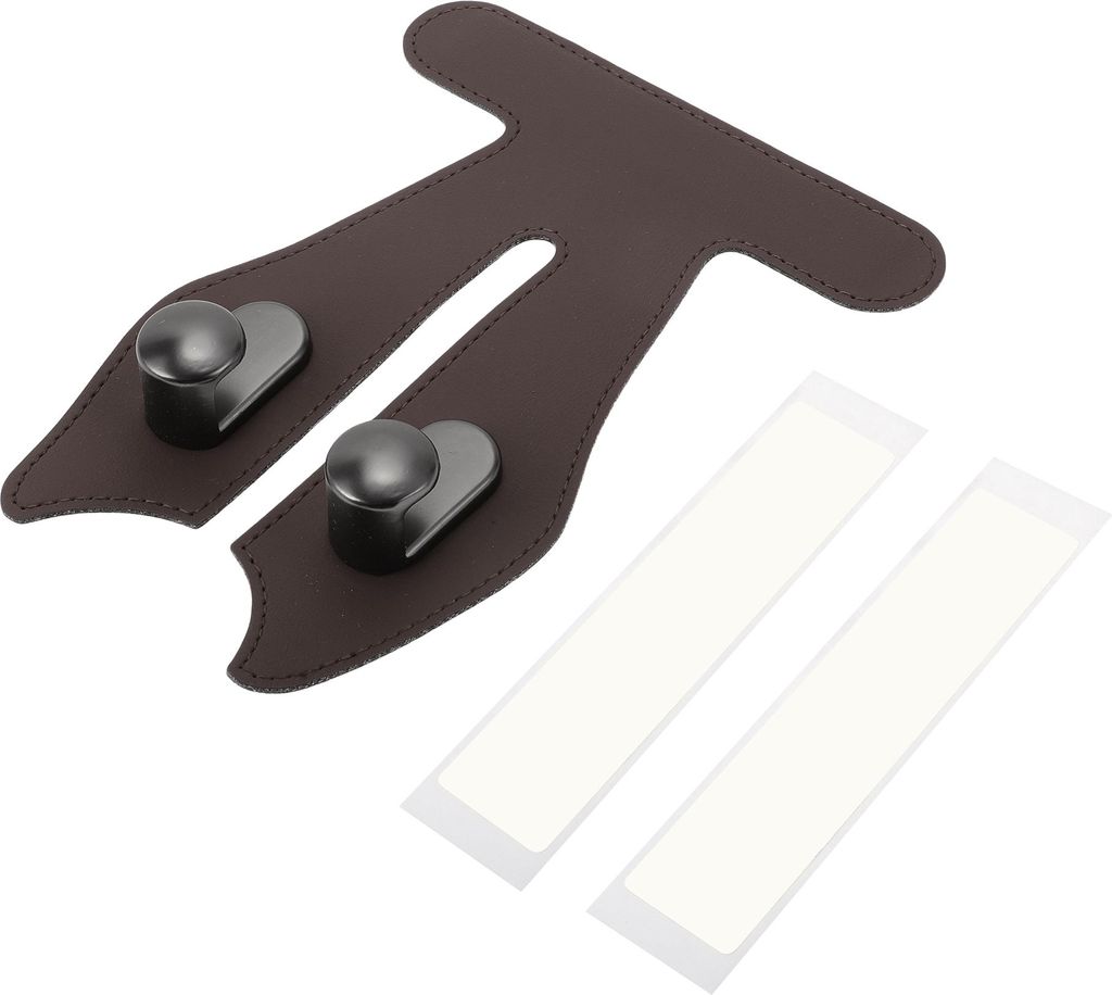 1 Stück Universal Auto Aufbewahrungshaken für die meisten Autos, SUVs, LKW Vorderer Beifahrer-Handschuhfach-Haken Robustes Kunstleder Braun 18x14cm