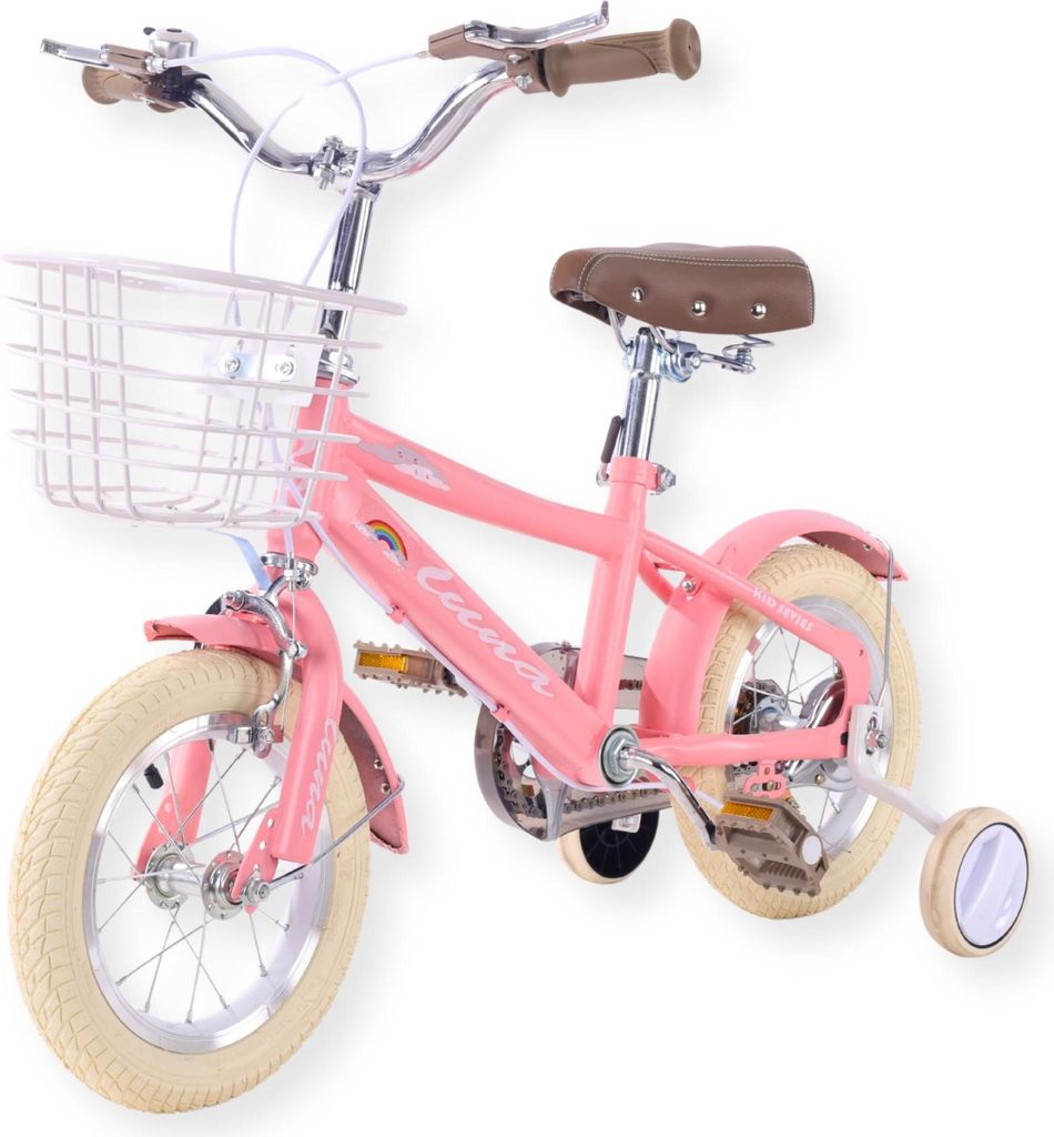 Buxibo - Kinderfahrrad für Mädchen - Luna - 16 Zoll - Rosa