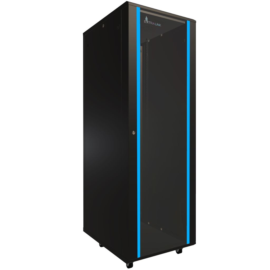 Extralink Armadio Rack da Pavimento 37U 600 × 800 mm Nero Immagine del prodotto 