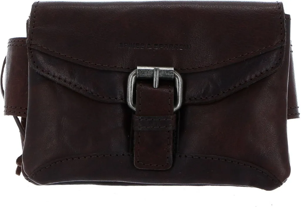 Spikes & Sparrow Bronco Marsupio in Pelle Marrone Scuro - Vera Pelle