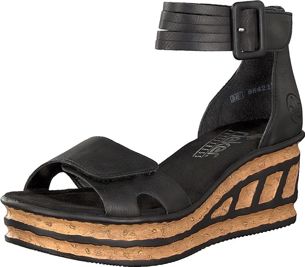 Rieker Damen Keilsandalette schwarz Produktbild 49
