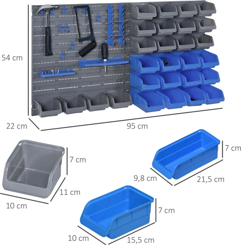 Rangement d'outils modulaire bleu pour optimiser votre établi d'atelier - 3