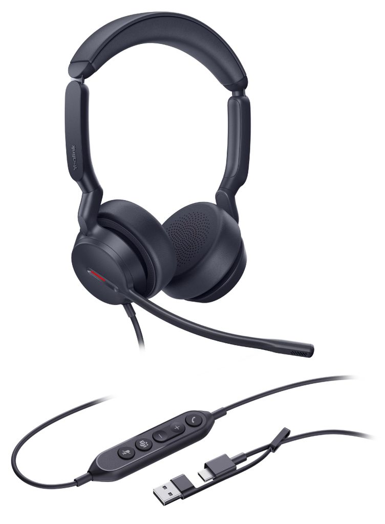 Yealink UH44 Dual Teams USB-C/A, Przewodowa, 20 - 20000 Hz, Zdjęcie produktu 