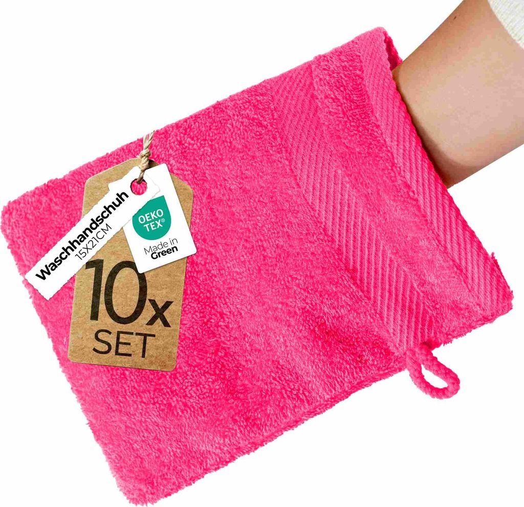etérea Frottier Handtücher Baumwolle 10x Waschhandschuh - 15x21 cm