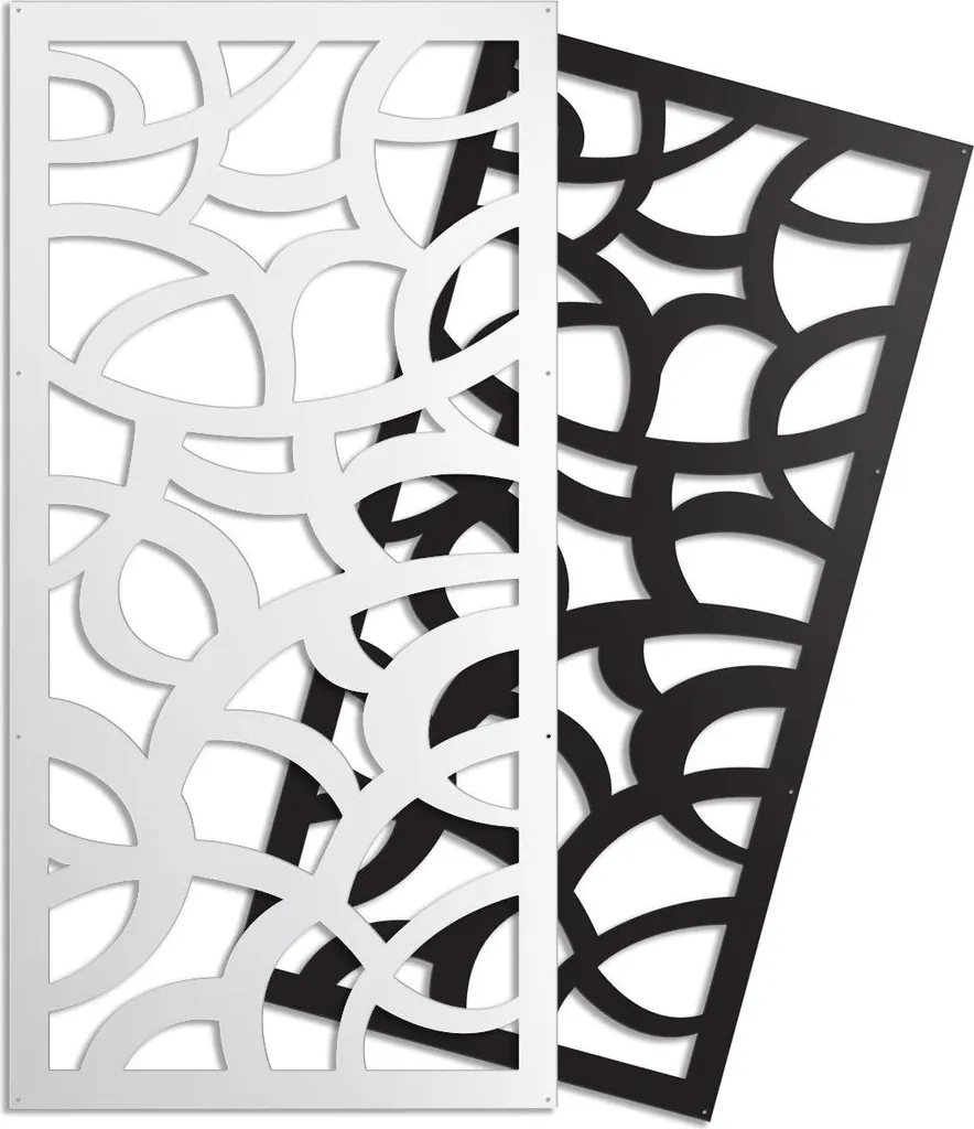 ROOTS - Pannello in PVC traforato - Parasole 47x94 cm bianco