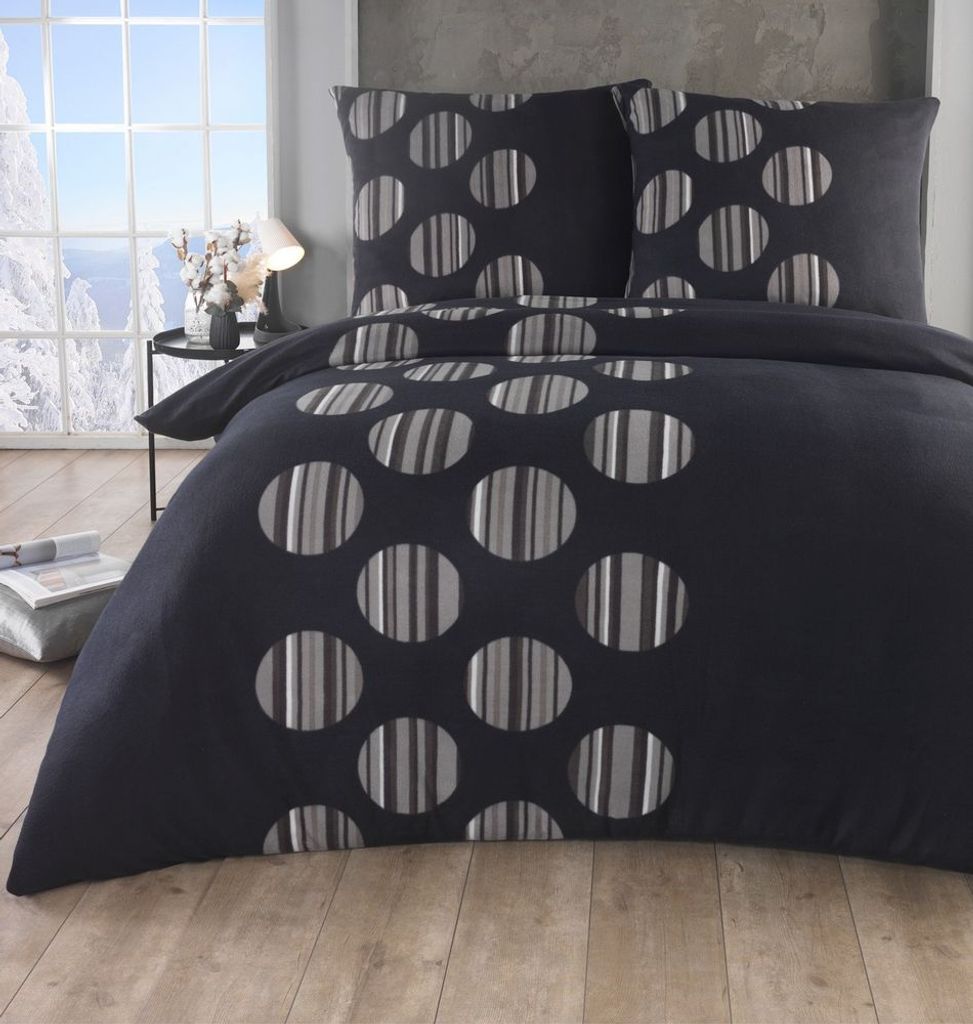 Warme Winter Thermo Fleece Bettwäsche 135x200 155x220 200x200 kuschelige Flausch Bettbezug + Kissenbezug 80x80 , Größe:200x200 + 2x 80x80, Desig...