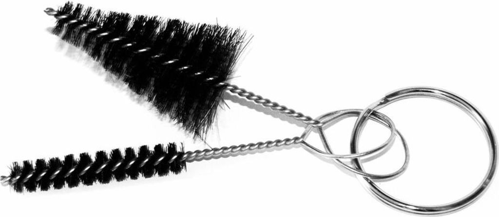 Birkmann Bürsten-Set am Ring Mini, 2-tlg., Back Bürsten, Reinigung, Küchenhelfer, Naturborste / Edelstahl, Ø 8 mm / 30 mm, 199019