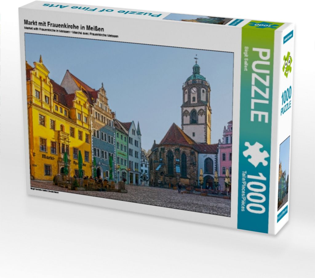 Calvendo Markt mit Frauenkirche in Meißen 1000 Teile Puzzle quer 640x480mm, Seifert Birgit; 7412621