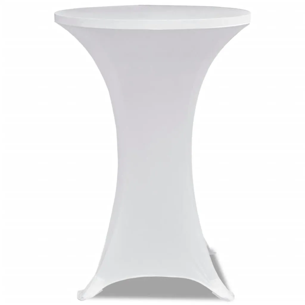 2 Pezzi Copritavolo per Tavolino Alto da Giardino Ø70 cm - Bianco Chic - 7