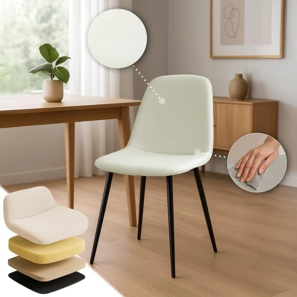 Sedia da Pranzo Luxury: Velluto Pregiato e Comfort Superiore Imbottito - 2
