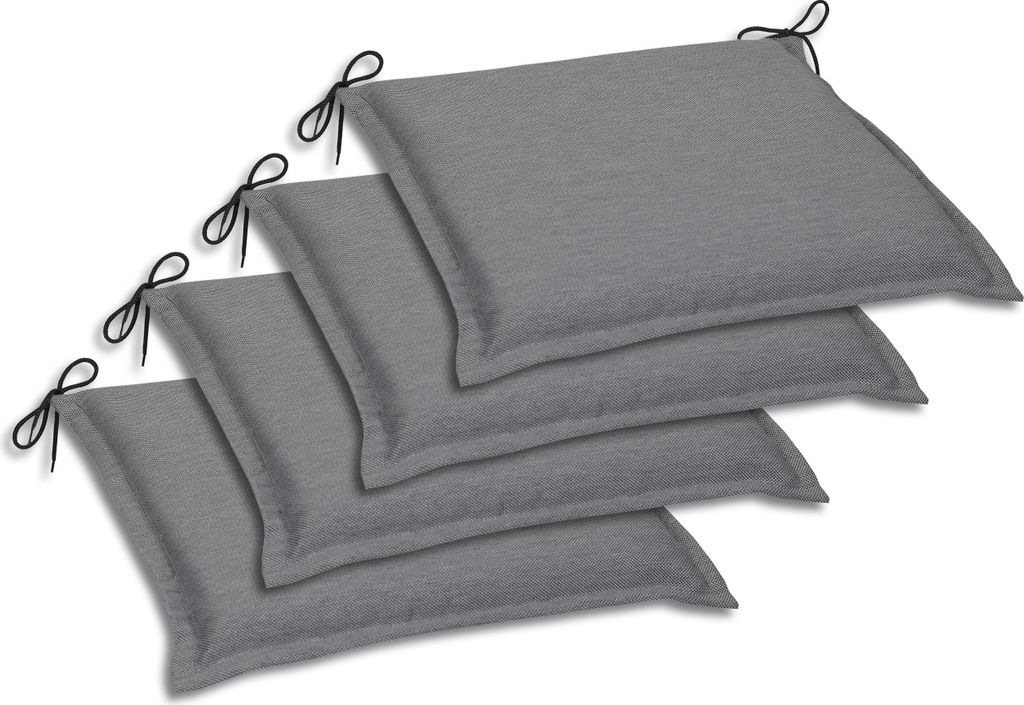 GO-DE Textil, Sitzkissen Sitzmöbel, 4er-Set, Farbe: grau, Produktbild 
