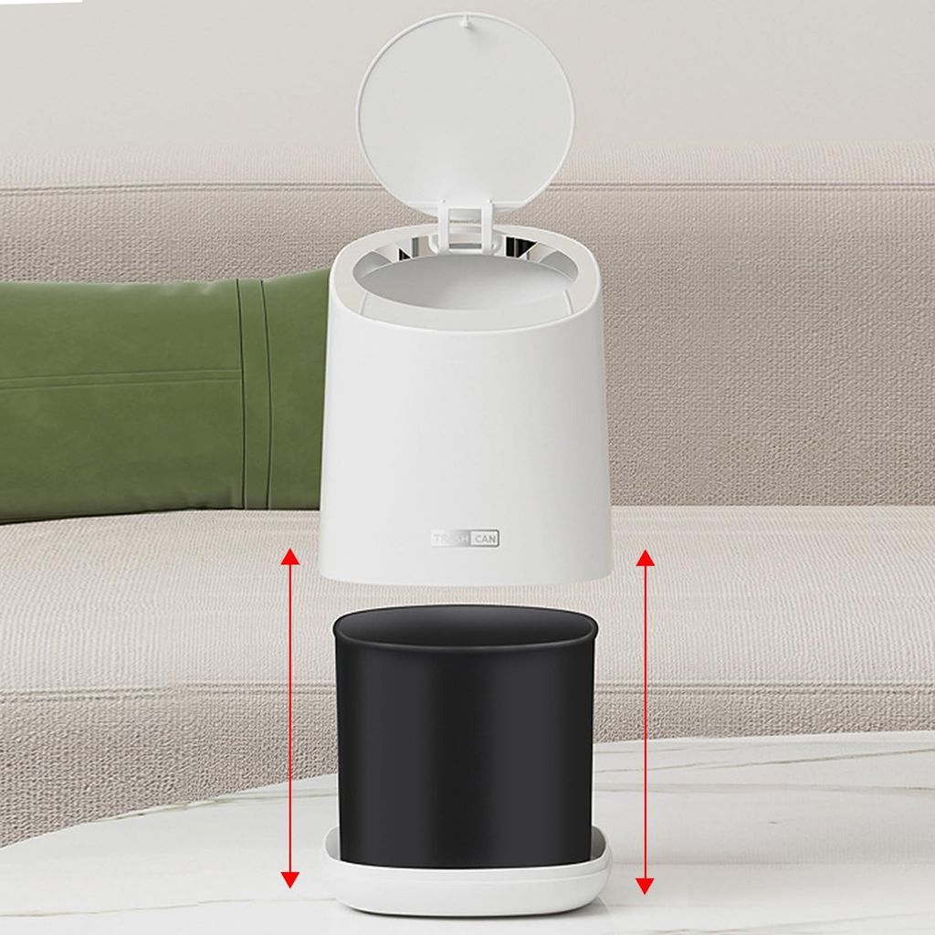 Mülleimer Tischmülleimer mit Deckel, Mini Mülltonne 1.5L, Produktbild 3