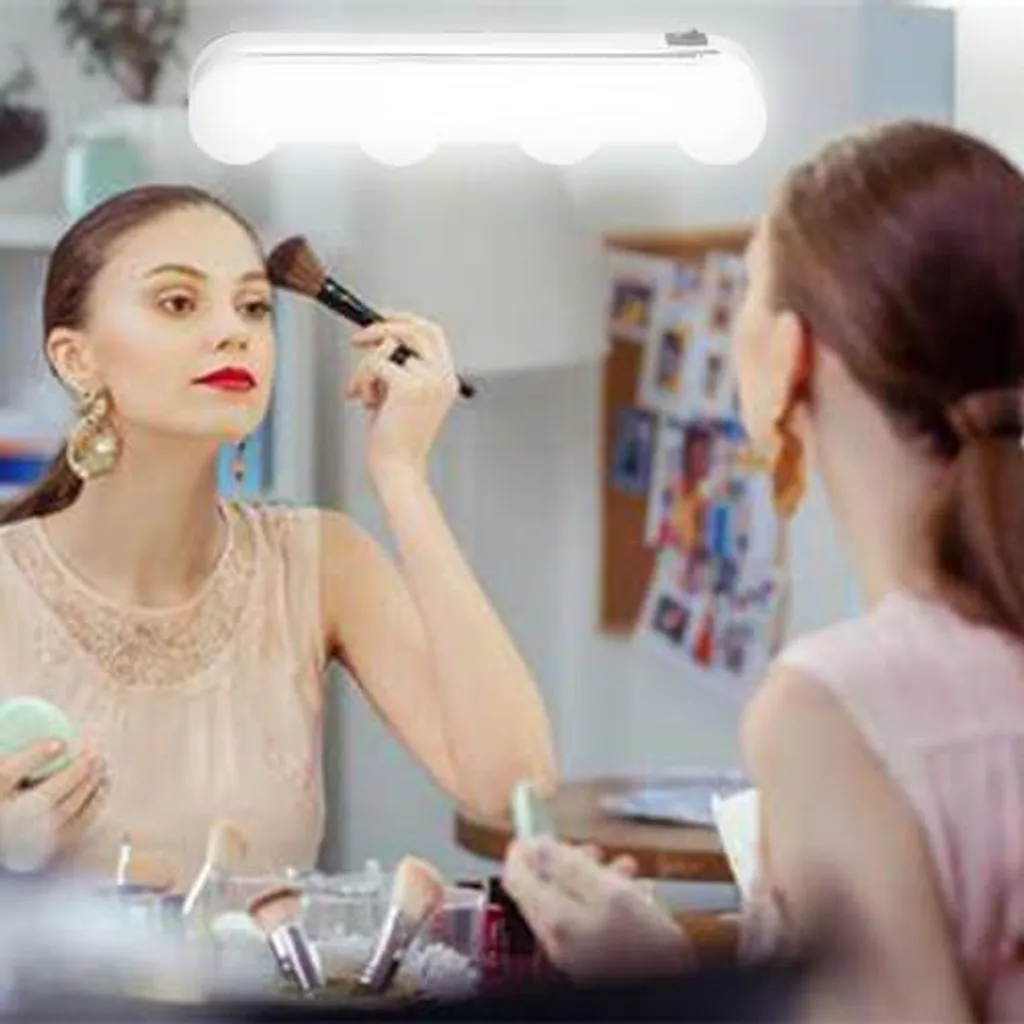 Kit Luci Trucco LED a Ventosa: Luce Specchio Ricaricabile USB - 2