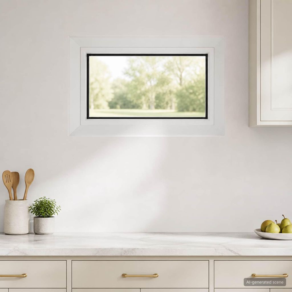Kellerfenster Innenseite Farbe Weiß RISOR 40 x 30 cm Produktbild 