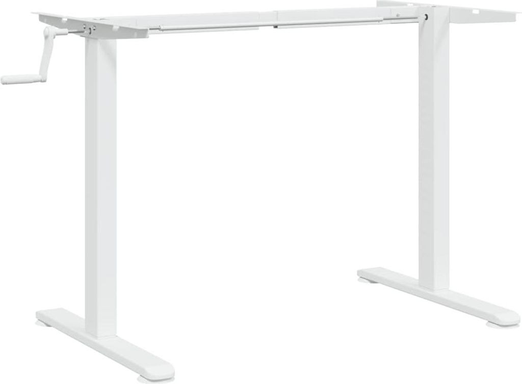 vidaXL Gestell für Sitz-Steh-Schreibtische Weiß (94-135)x60x(70-114)cm
