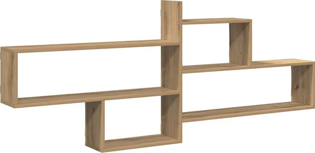 Étagère murale de rangement gain de place 167,5 cm finition bois chêne