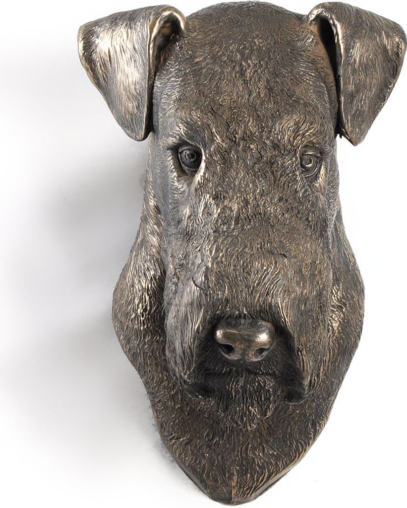Airedale Terrier, Waterside Terrier - Hundestatue, hängende Büste, einzigartige Dekoration für Hundeliebhaber der Marke Art-Dog