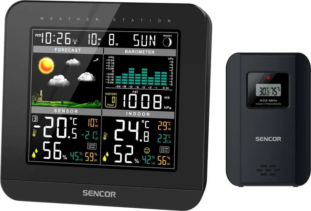 SENCOR SWS 5800 Station météo sans fil avec capteur extérieur précis