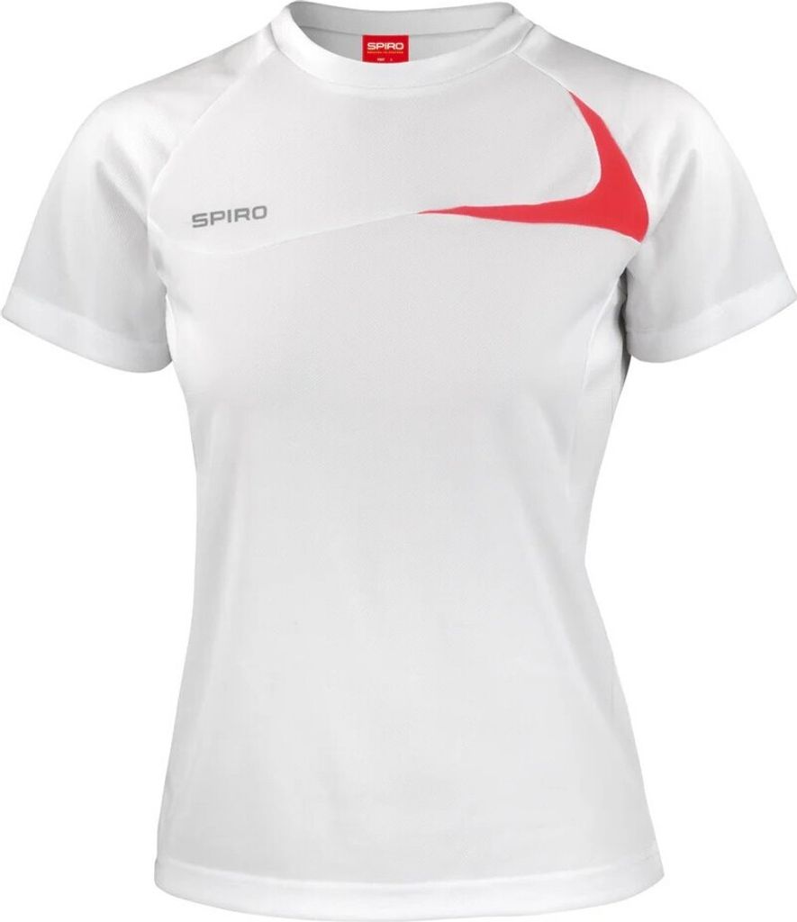 Spiro - T-Shirt für Damen - Training PC7248 (38 DE) (Weiß/Rot)