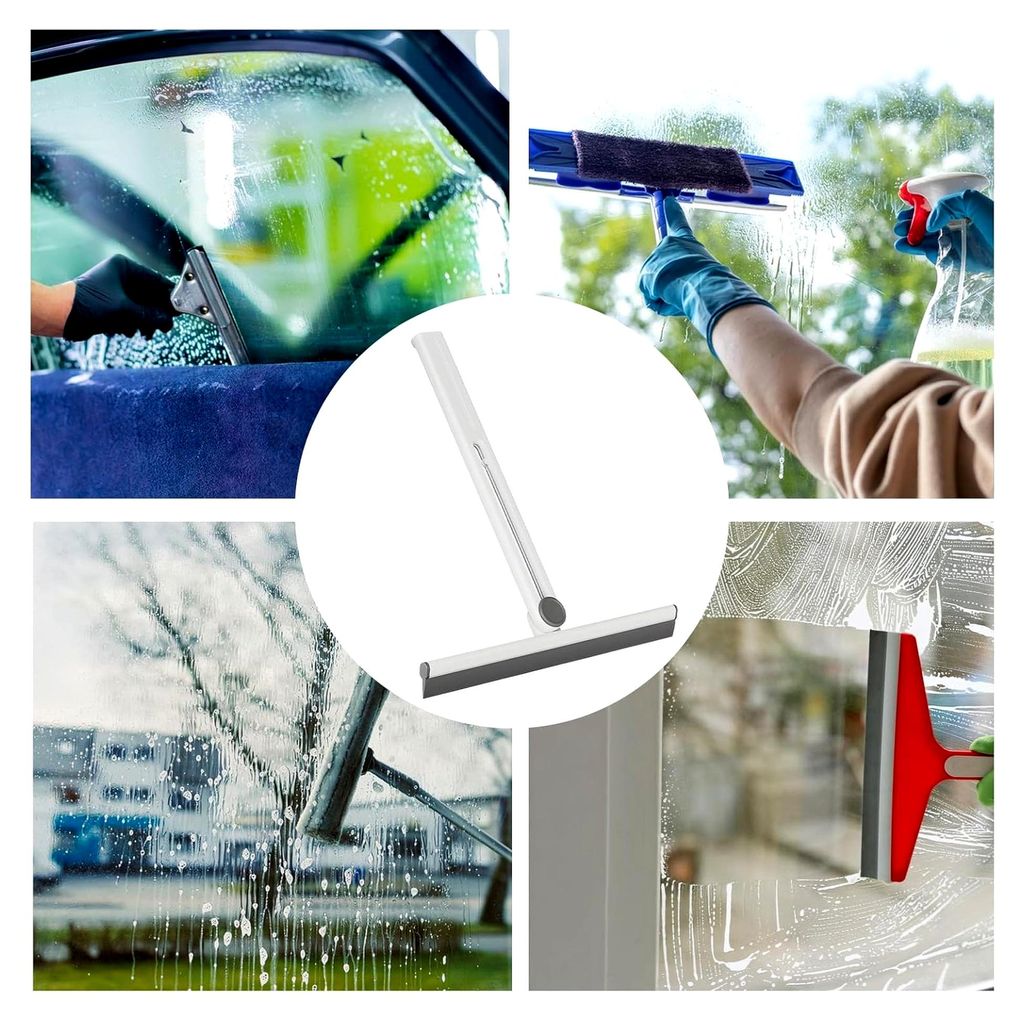 Abzieher für Fensterreinigung, Handabzieher für Glas, ergonomisches Haushaltsreinigungszubehör für Duschtüren, Tische, Küchentheken, Waschbec...