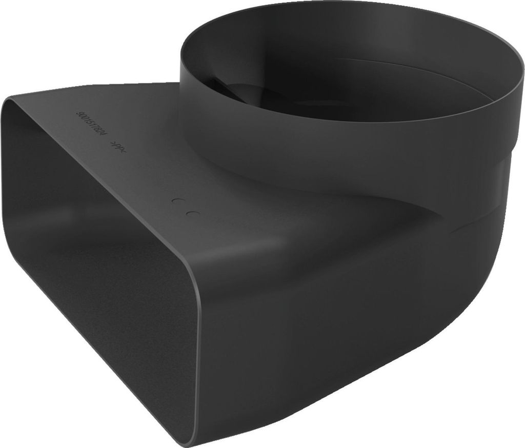 Gaggenau AD857042, Adapterrohrstück, 150 mm, 90 °, rund-flach