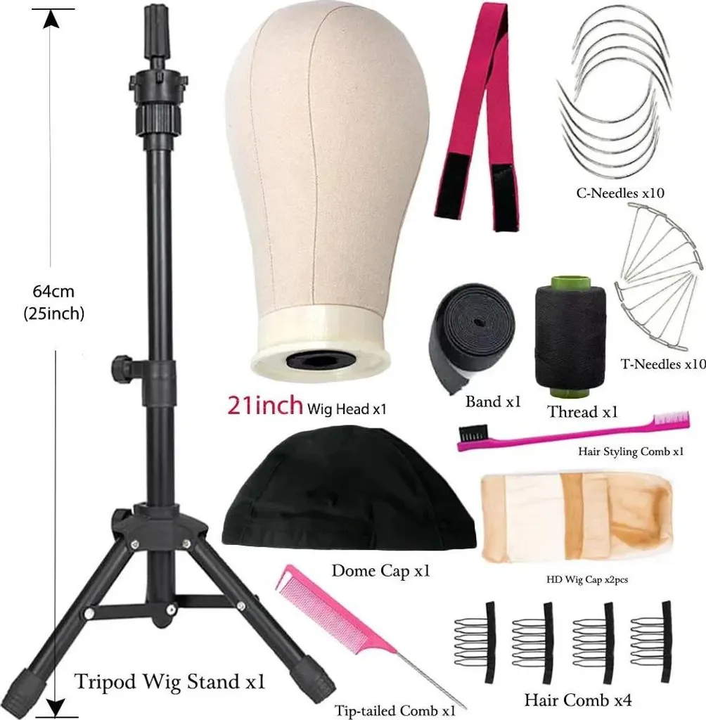 Offerta Set Portacappelli 21" 64 Pezzi - Tela Rinforzata e Stand