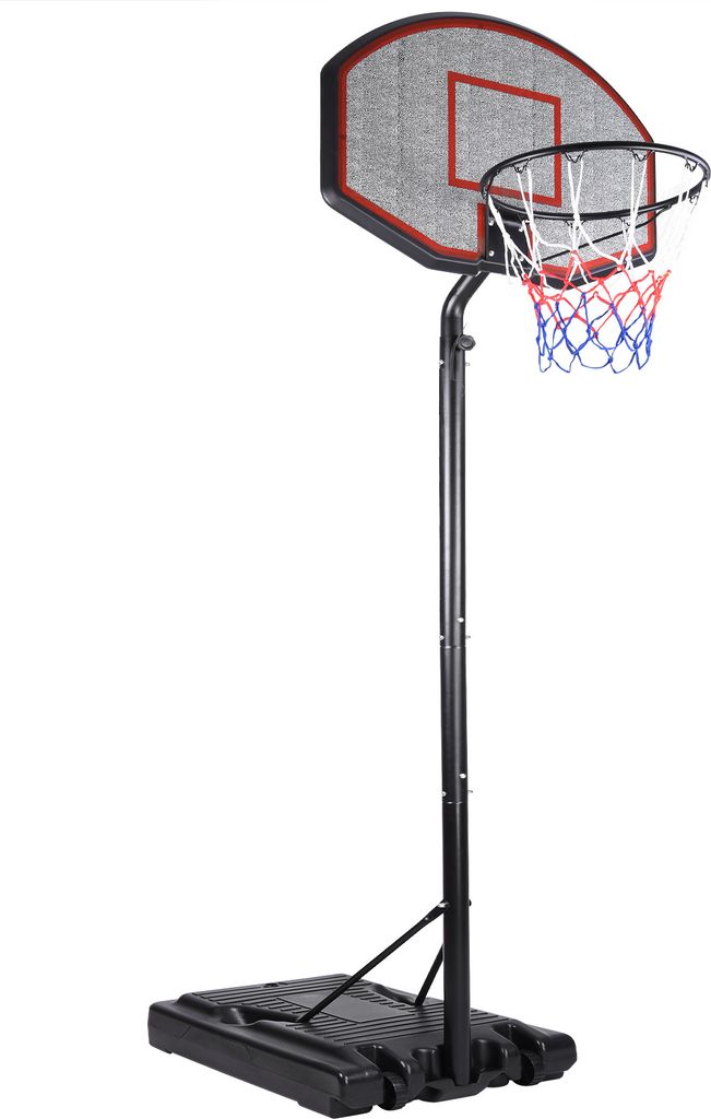 DEUBA® Basketballkorb Outdoor Indoor mit Ständer höhenverstellbar 205- max. 305cm rollbar 70kg Standfuß Kinder Erwachsene Basketball Hoop Stand