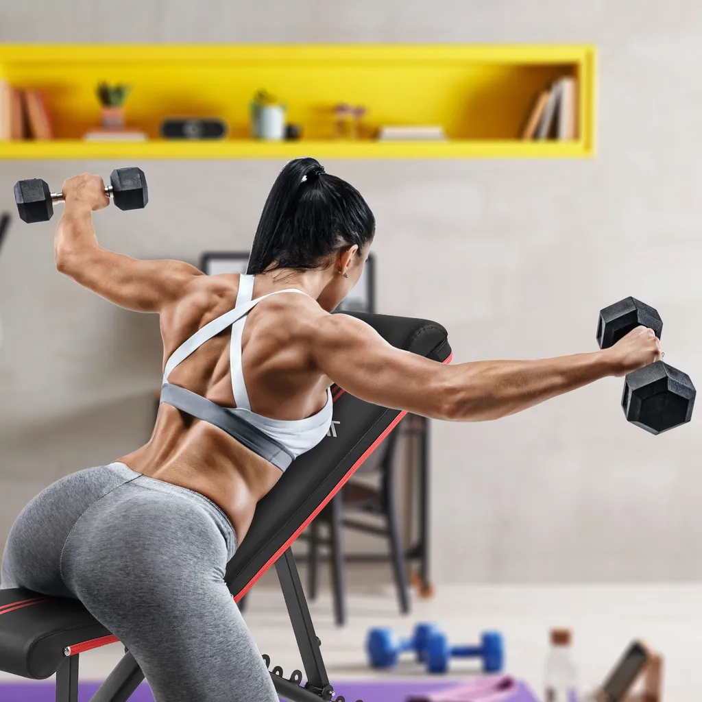Banc de musculation réglable pour entraînement à la maison pliable KM-Fit - 2