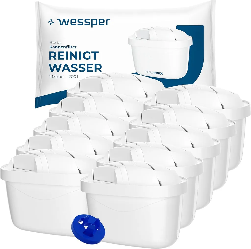 10 Cartucce Filtranti Wessper Eco-Save | Compatibili Dafi e Brita