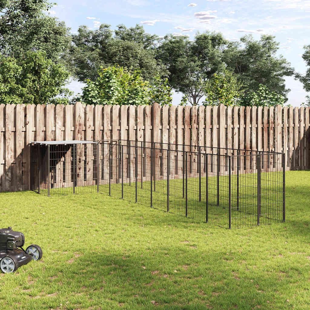 "2026 Promotion" Hundezwinger Schwarz 7,26 m² Stahl - Sonstiges Hundezubehör CC4189