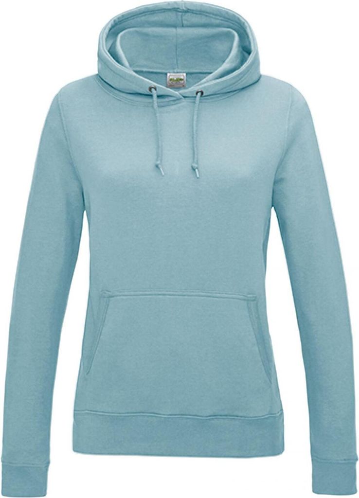 Just Hoods JH001F | Girlie College Hoodie / Kapuzenpullover / WRAP - Farbe: Sky Blue - Größe: XXL