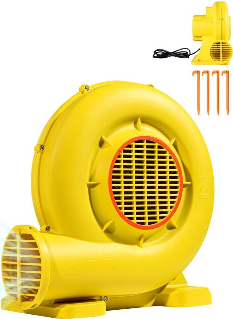 Radialventilator Gebläse für Hüpfburgen - Hochdruckgebläse 0,8/0,9 PS - 690 W Pumpe für Gewerbe und Veranstaltungsorte