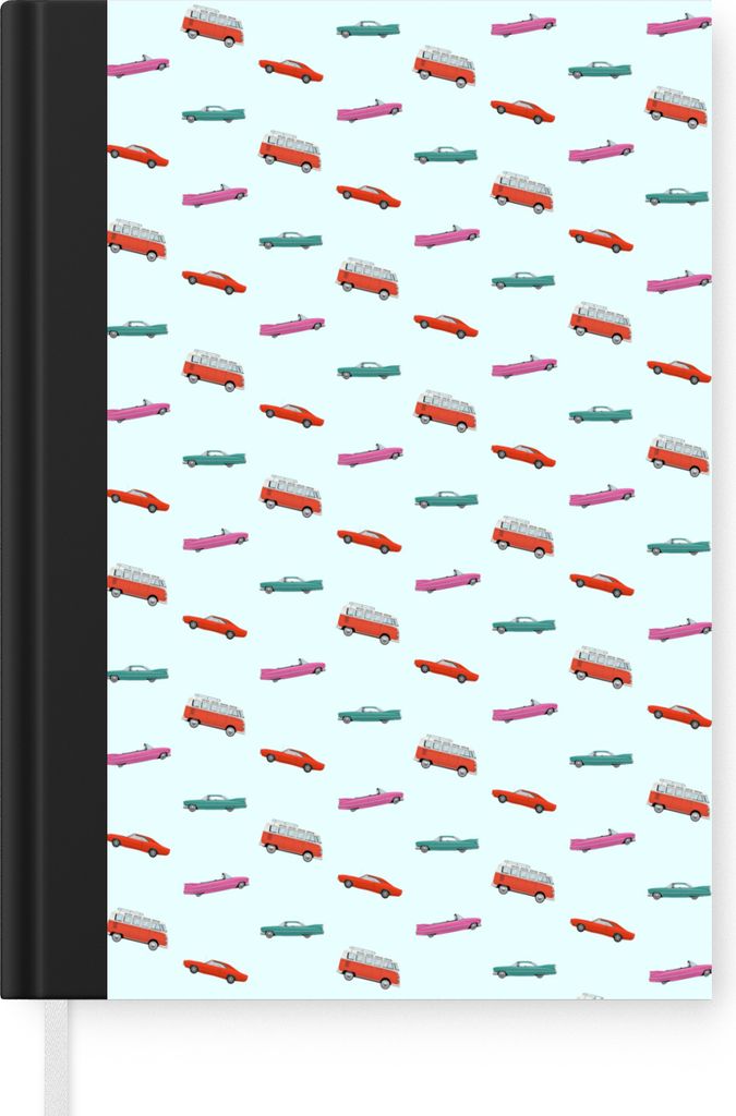 MuchoWow Notizbuch Tagebuch Haushaltsbuch Notebook A5 Auto - Farben - Muster - Notizblock - Notizheft - Notebook - Schreibblock - Papier