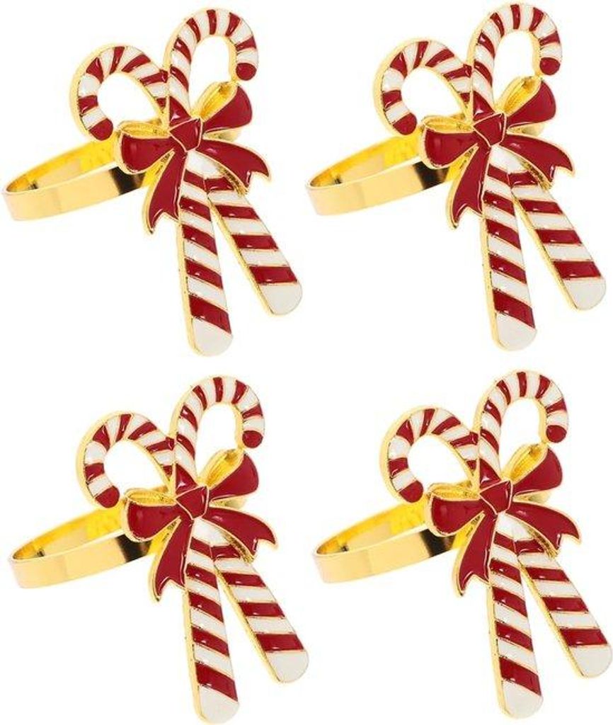Kerst Servetringen Strikvorm, 4 Stuks, Duurzaam, Legering, Eenvoudig Reinigbaar, Tafeldecoratie