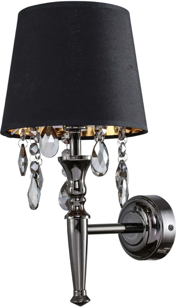 Applique Vigo nero e oro 1xE14x40W in tessuto, dimensioni: Immagine del prodotto 