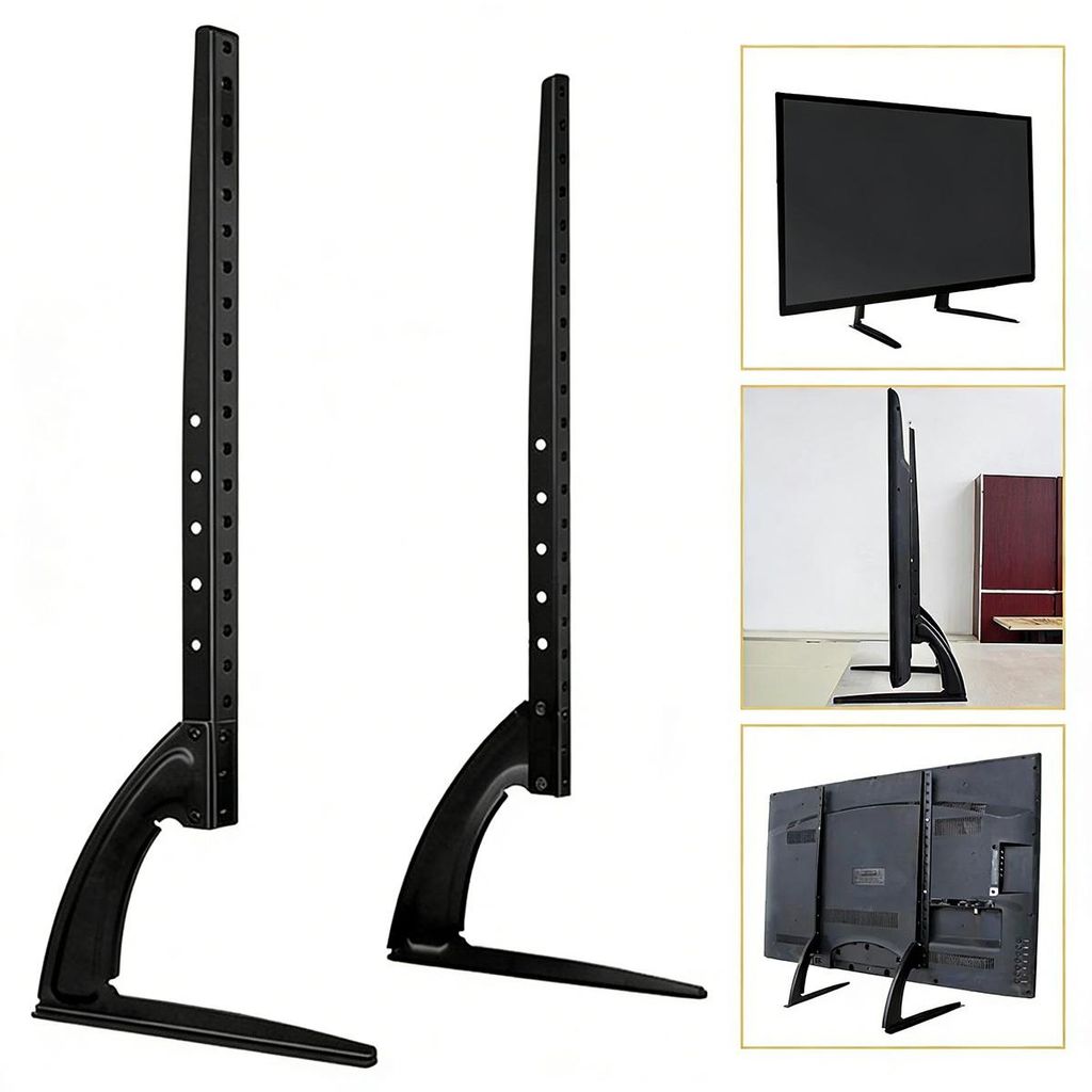 TV Halterung & Ständer Universal 39–70" – Höhenverstellbarer Fernseher Standfuß, Standbeine, max. 45 kg, Wohnzimmer & Büro