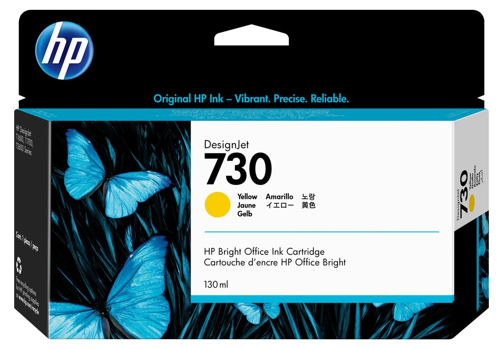 HP 730 DesignJet Tintenpatrone Gelb 130 ml (P2V64A) Produktbild 