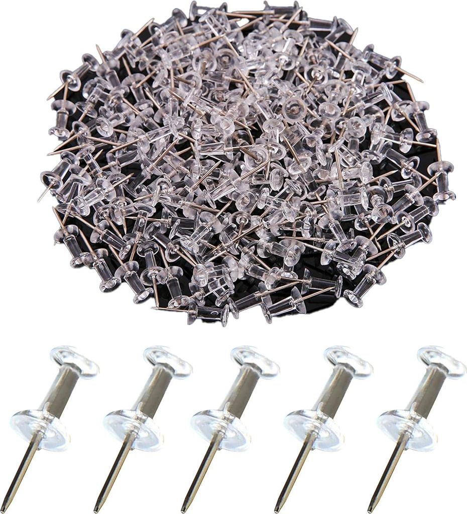 200 Stück Pinnadeln | Pinnadeln für Fotos, Kalender und Notizen | Stecknadeln für Erinnerungsstreifen und Korktafeln