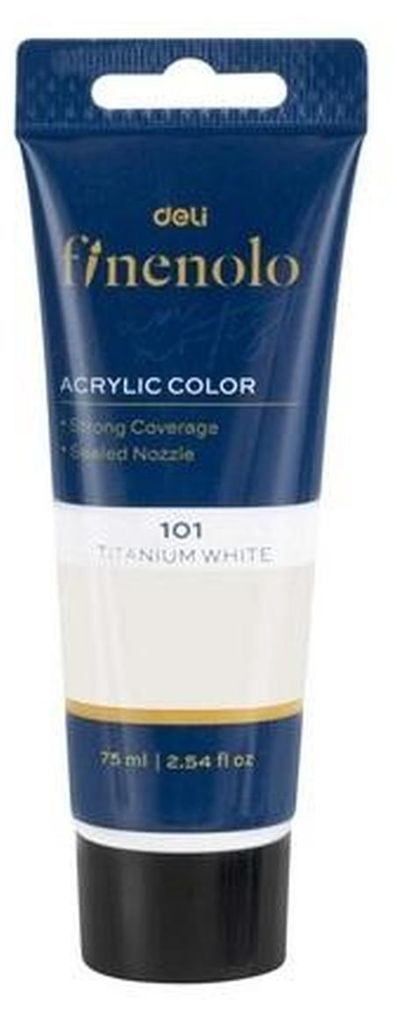 Weiße Acrylfarbe 75 ml Finenolo Deli Produktbild 