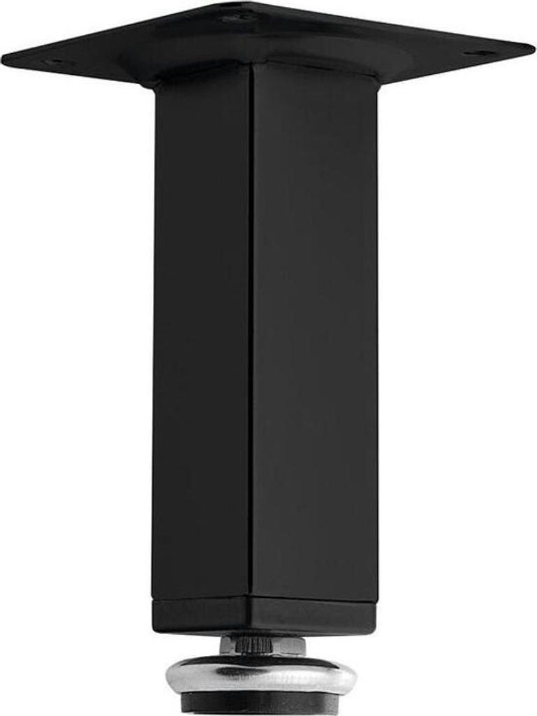ZOJA Verstellbarer Stützfuß, H.100-110mm, Schwarz matt