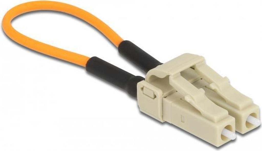 Delock - Loopback-Adapter - LC Multi-Mode (M) - Glasfaser - 50/125 Mikron - OM2 - orange, beige (86930)