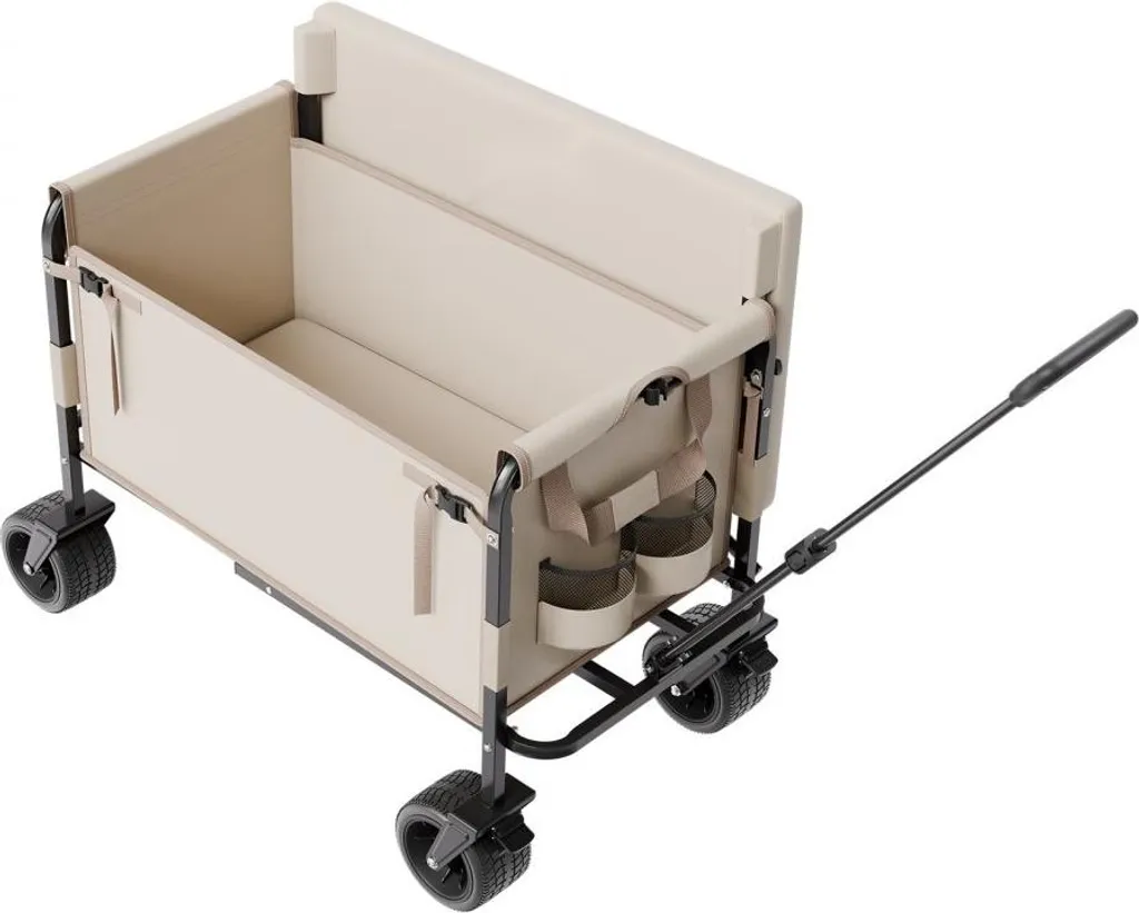 Chariot pliable de jardin 970x580x670mm polyvalent pour extérieur noir - 9