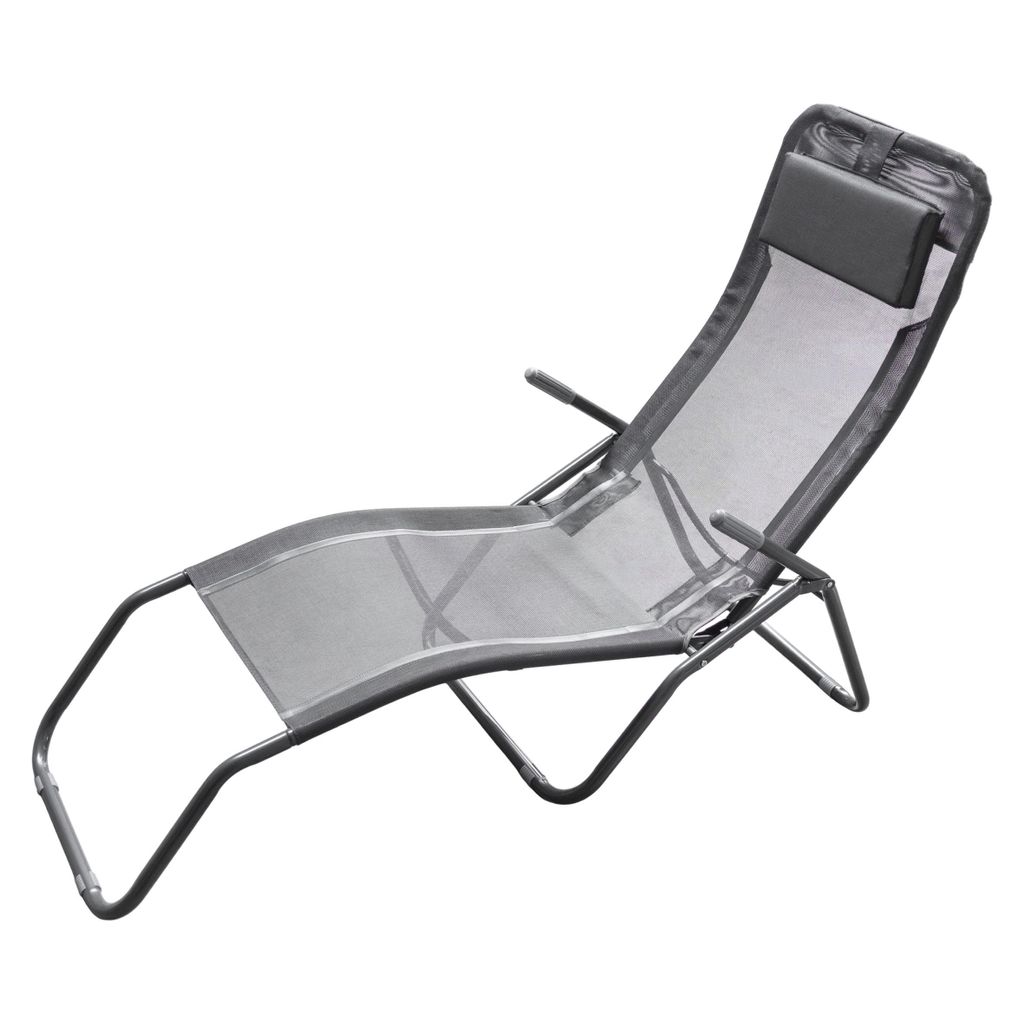 Gesundheitsliege mit Kopfkissen - 190 cm / anthrazit - Produktbild 