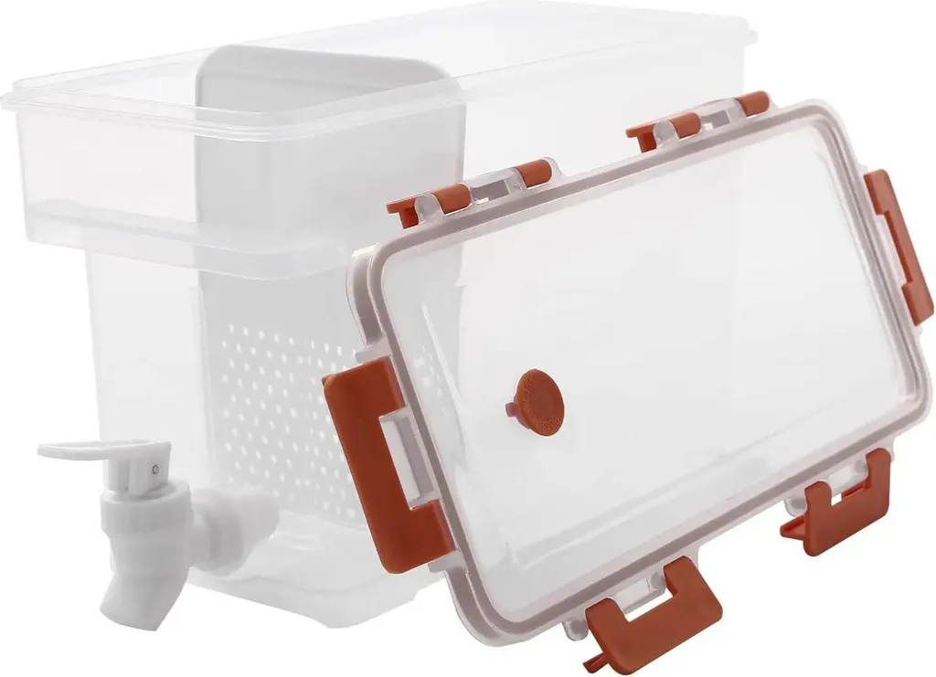 Dispenser Per Bevande In Plastica Trasparente 3,5L Con Rubinetto – Contenitore Per Frigo Per Limonata, Tè Freddo, Succhi - 5