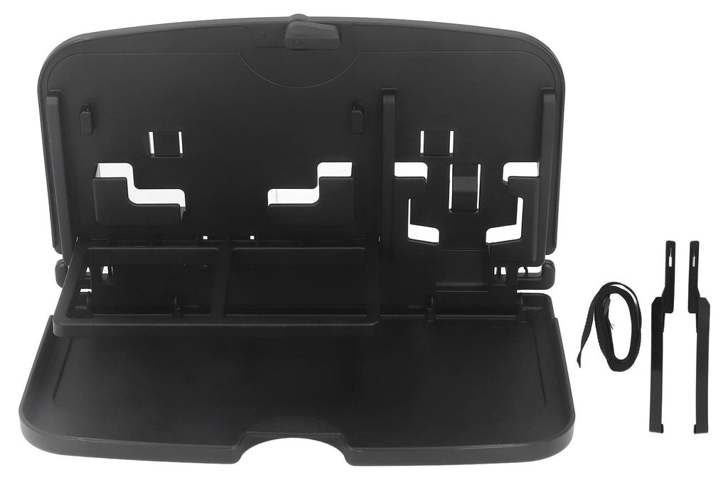 Auto-Essenstablett-Halter, multifunktional, faltbar, Kinder-Rücksitztisch mit Tasse zum Essen, Schwarz, mittlere Größe