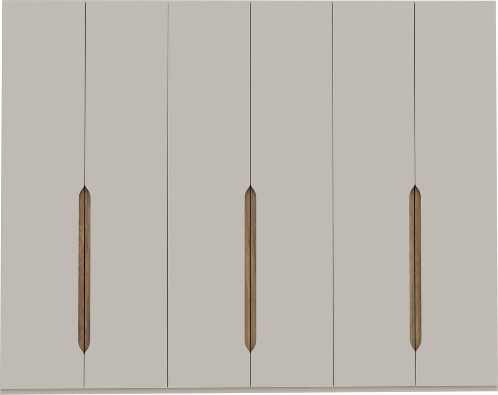 Drehtürenschrank >EDWAL< in sandfarbig / Mauvelle Eiche Nachbildung - 266,1x210,5x54,2cm (BxHxT)
