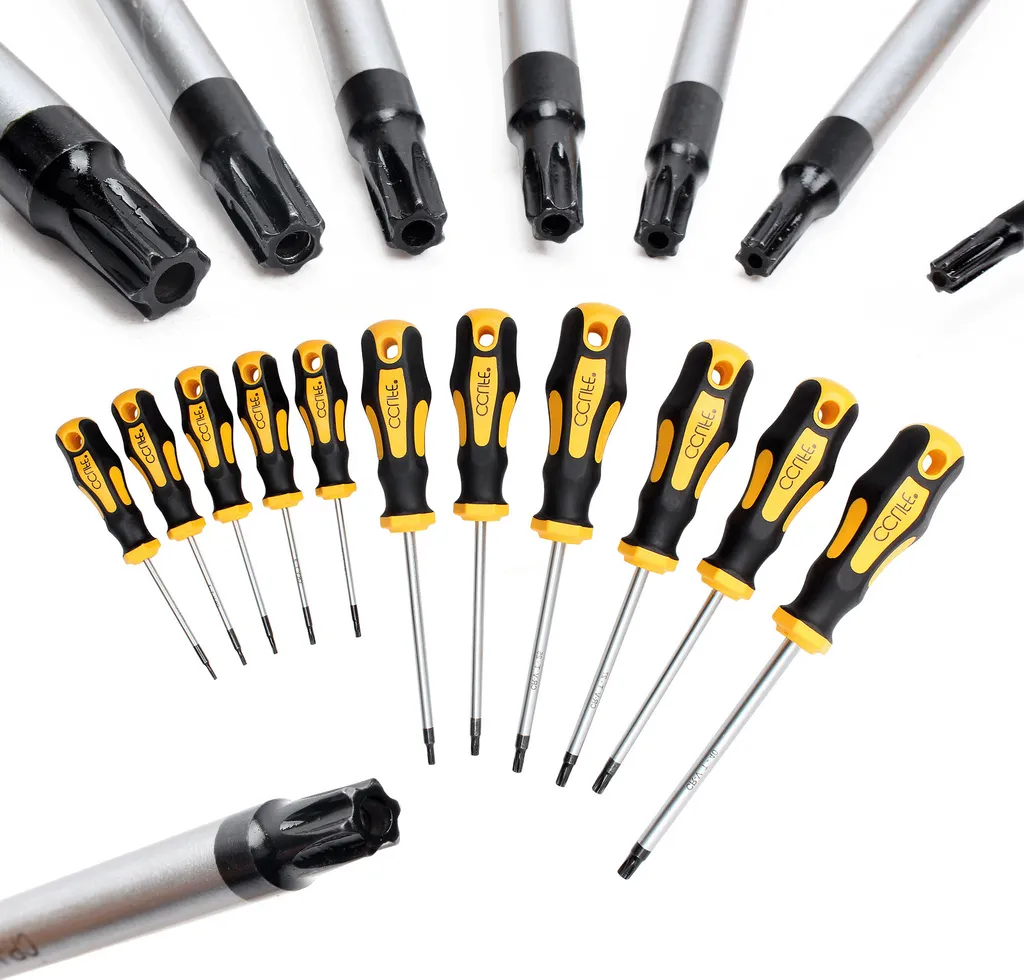 CCLIFE Set di cacciaviti Torx TX magnetici T6-T40, 11 pezzi con foro a stella