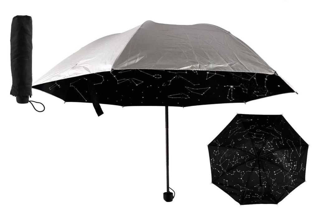Ombrello cielo stellato pieghevole 25cm tessuto/metallo Immagine del prodotto 